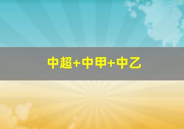 中超 中甲 中乙